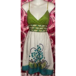 💚 Max Studio Babydoll Cotton Midi Dress